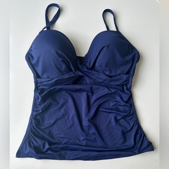 Soma Other - NWT Soma Swim Twist Tankini True Blue Underwire Bathing Suit Top Women’s Medium